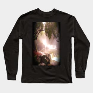 landscape waterfall lake river Long Sleeve T-Shirt